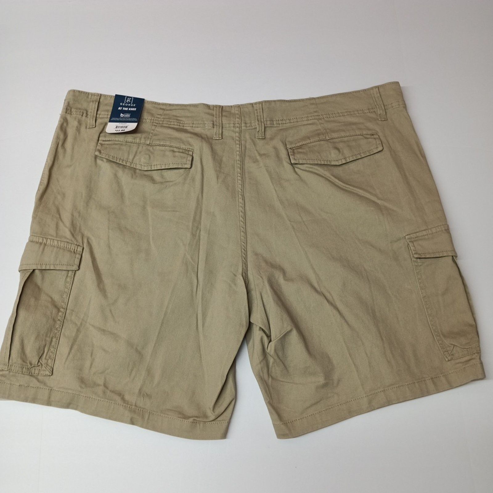 George George Cargo Shorts Mens Size 46 Beige Flat Front 10" Inseam Size US 44 / EU 60 - 4 Thumbnail
