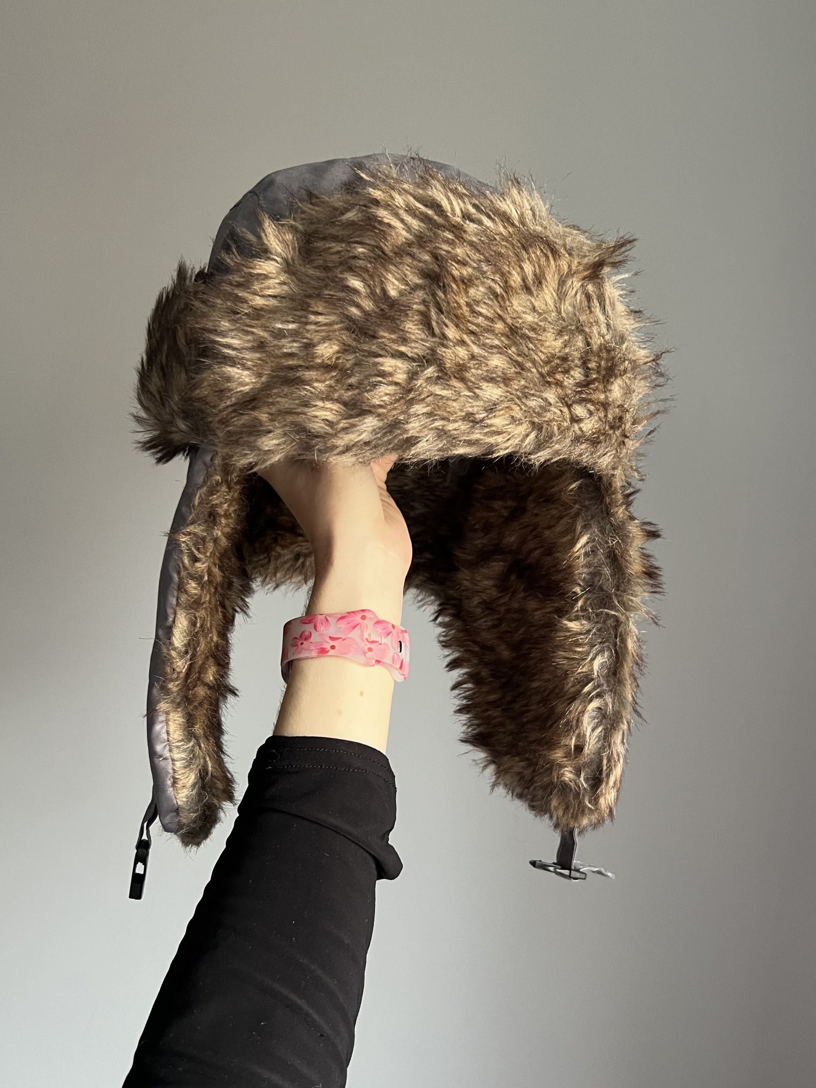 Japanese Brand Y2K Faux Fur Ushanka Vintage Fuzzy Warm Trapper Hat Size ONE SIZE - 6 Thumbnail