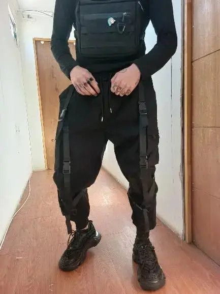 VIBE Techwear Black Cargo Pants Size US 32 / EU 48 - 3 Thumbnail