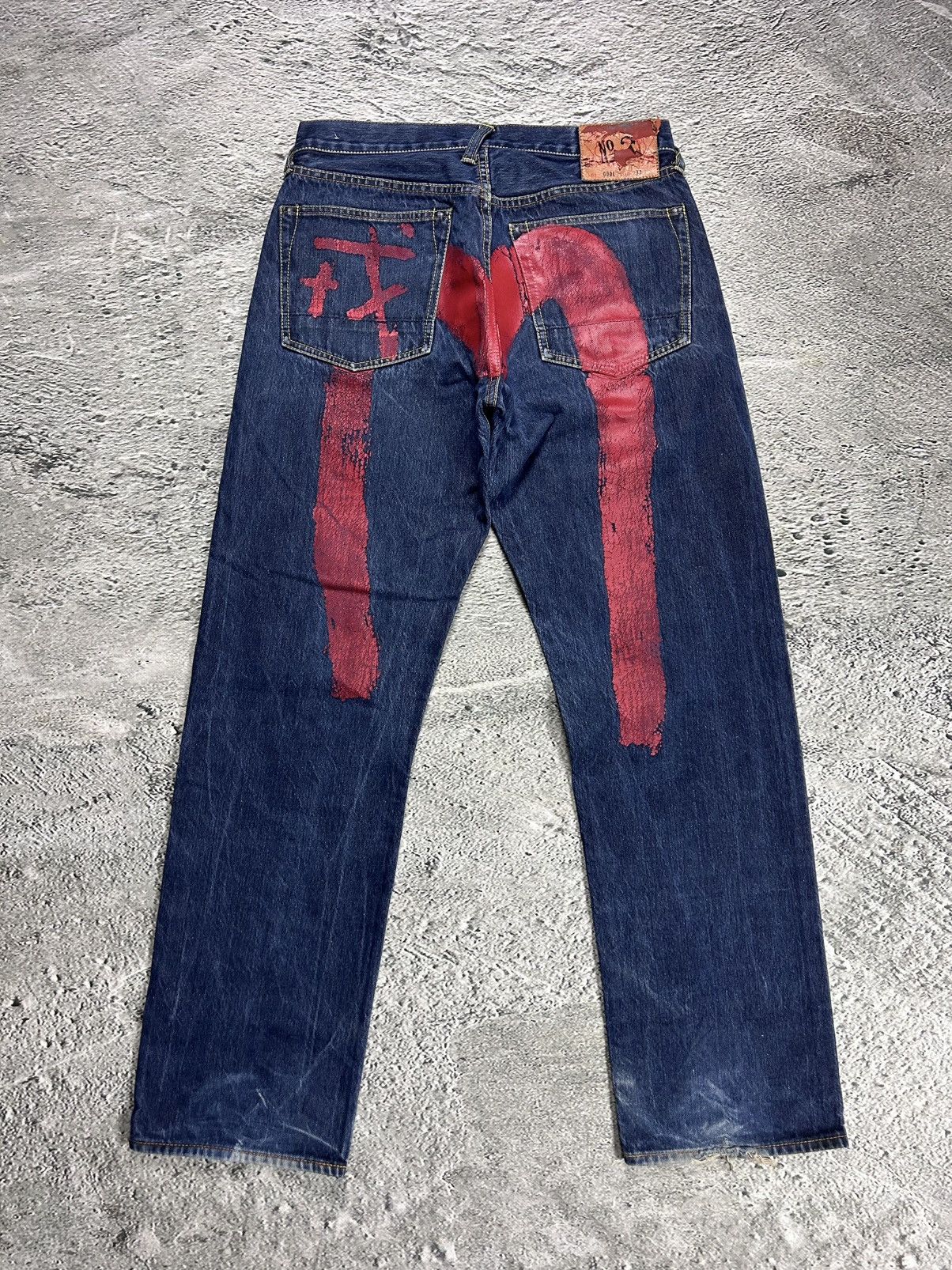 Evisu Evisu jeans daicock big logo red selvedge denim Size US 32 / EU 48 - 1 Thumbnail