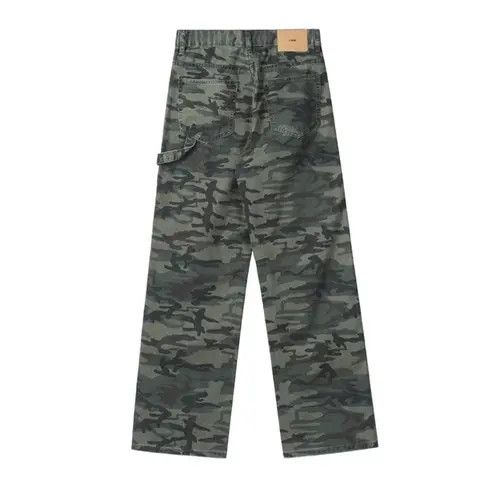 Jean Retro camouflage overalls hip hop casual straight trousers Size US 32 / EU 48 - 2 Thumbnail