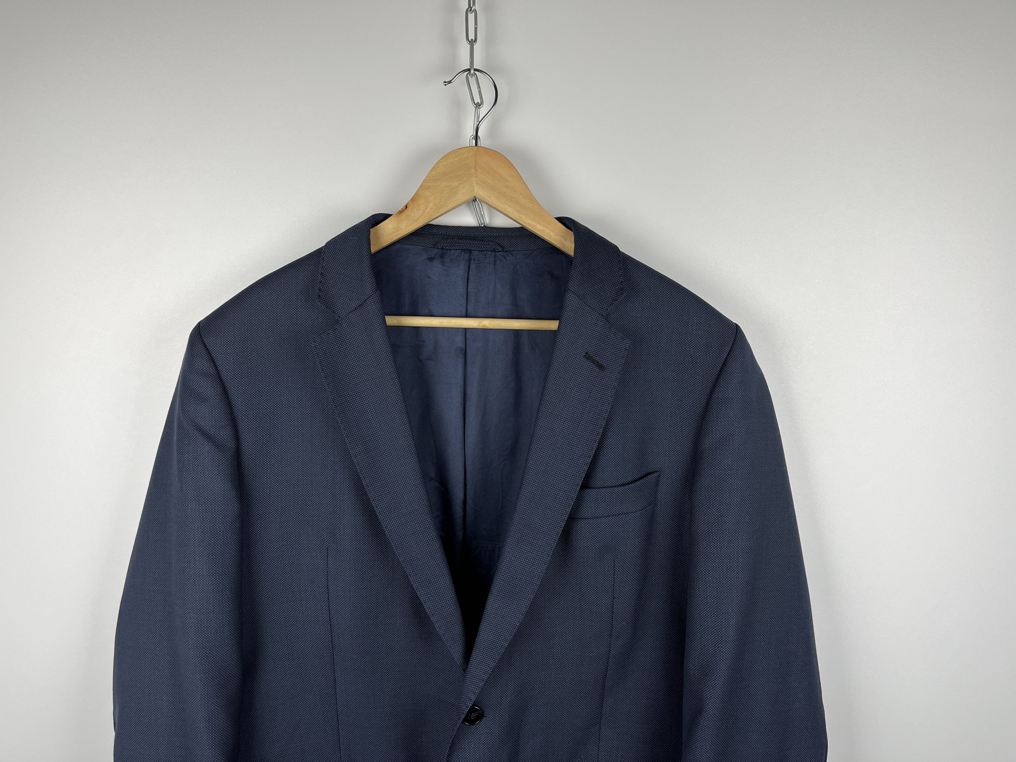 Hackett Hackett London Indigo Birdseye Wool Blazer Jacket Size 46R - 3 Thumbnail