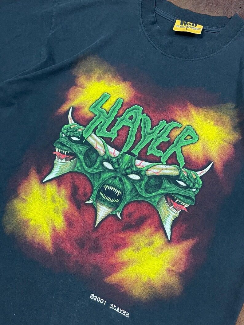 Band Tees × Vintage Vintage Slayer Diabolus T-shirt 2001 Bandshirt y2k 90s Metal Size US L / EU 52-54 / 3 - 3 Thumbnail