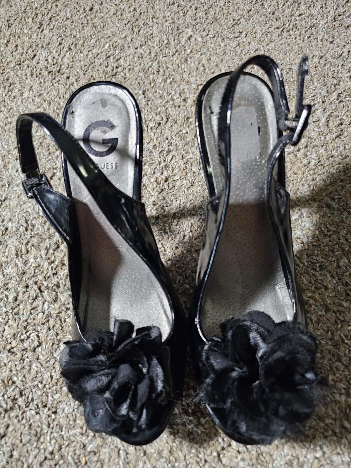 Designer g by guess heels black Flower 8.5M Size US 8.5 / IT 38.5 - 1 Thumbnail
