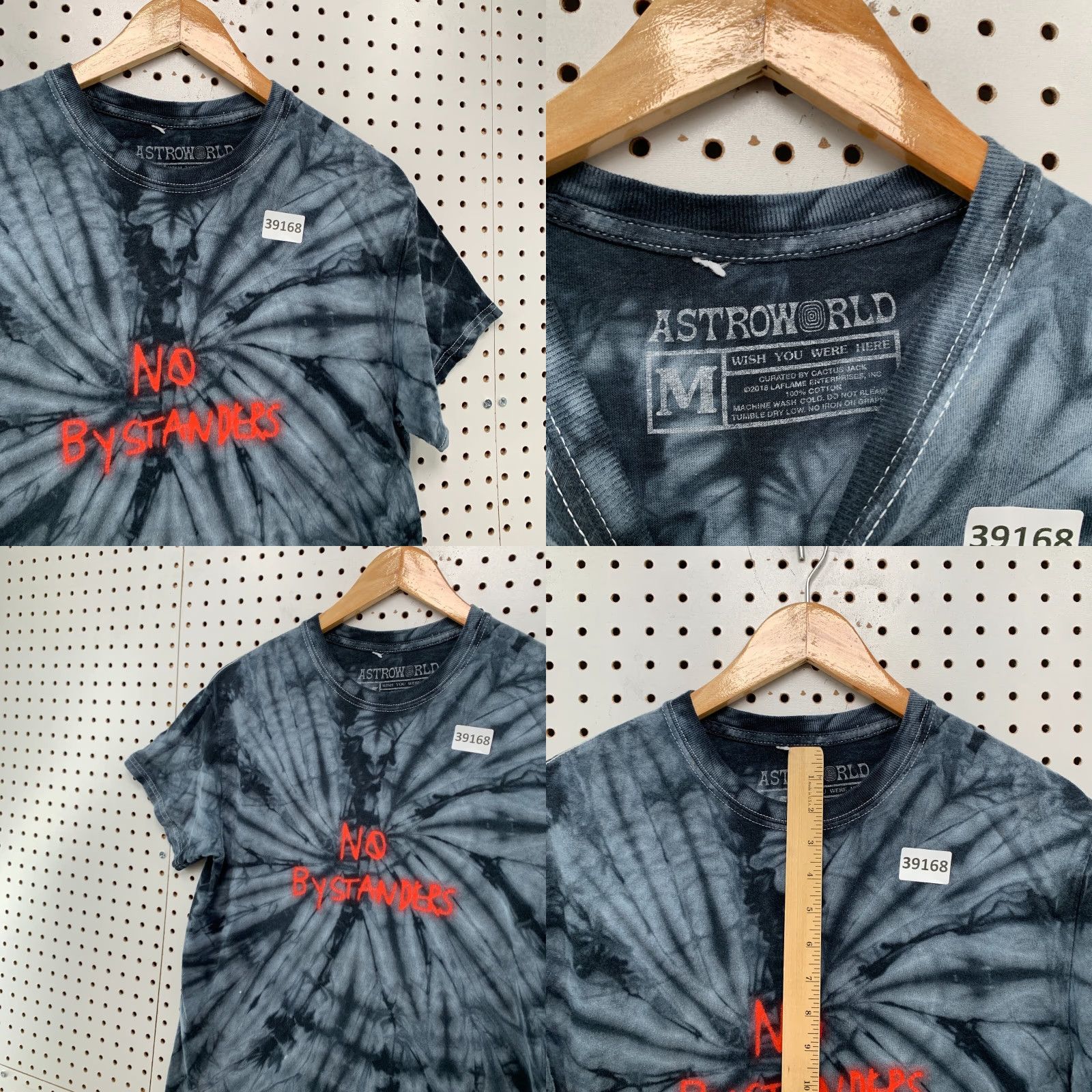Travis Scott Travis Scott Astro World T-Shirt Mens Small Crew Neck Black Tie Dye 90s Hip Hop RAP Band Concert Merch Mens Size US S / EU 44-46 / 1 - 8 Thumbnail