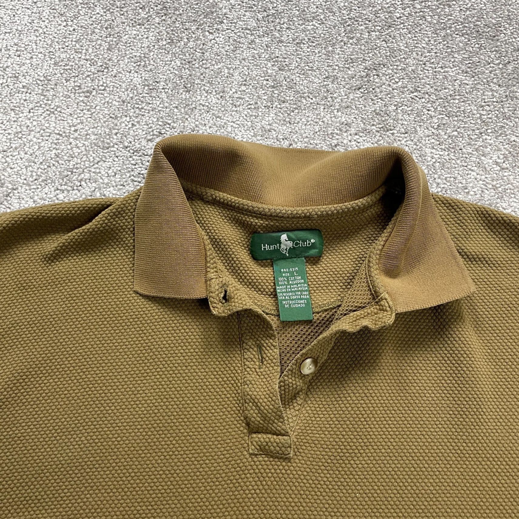 Vintage Hunt Club Polo Shirt Men’s Large Green Long Sleeve 100% Cotton Casual Outdoor Activewear Size US L / EU 52-54 / 3 - 3 Thumbnail
