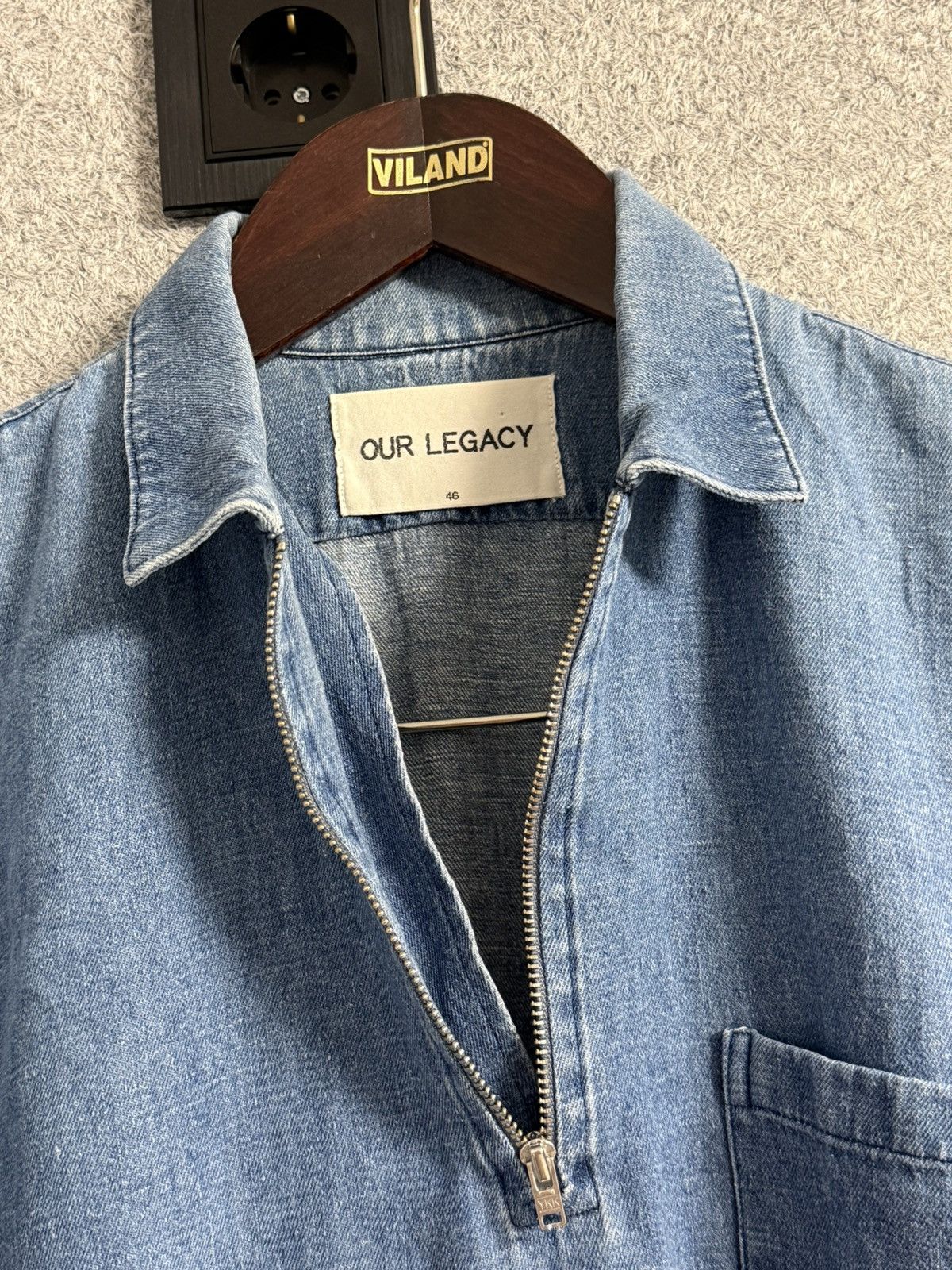 Our Legacy Our Legacy Vintage Half-Zip Denim Shirt by Y2K Luxury Size US M / EU 48-50 / 2 - 4 Thumbnail