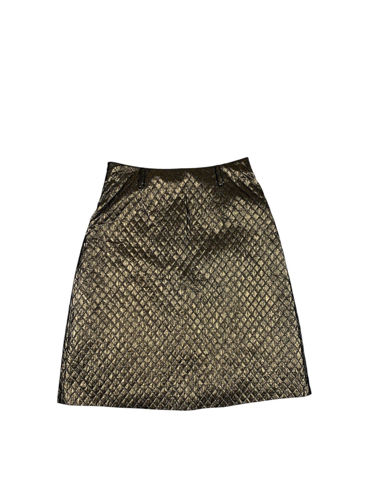 Burberry Prorsum Burberry prorsum gold mini skirt Size 38" / US 16 / IT 52 - 2 Thumbnail