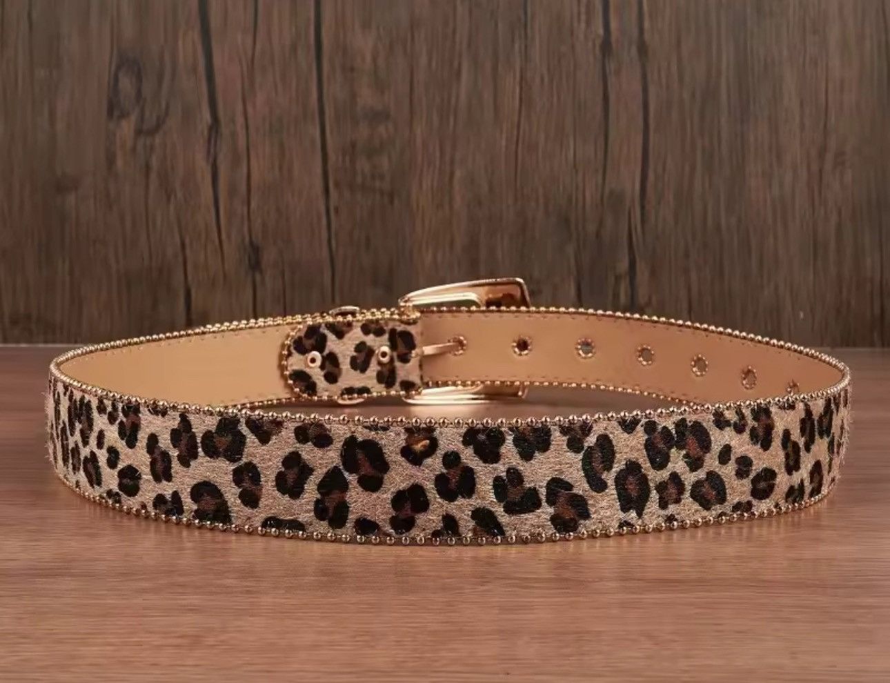 Other Punk Designer Streetwear Leopard Print PU Leather Belt Size ONE SIZE - 4 Thumbnail
