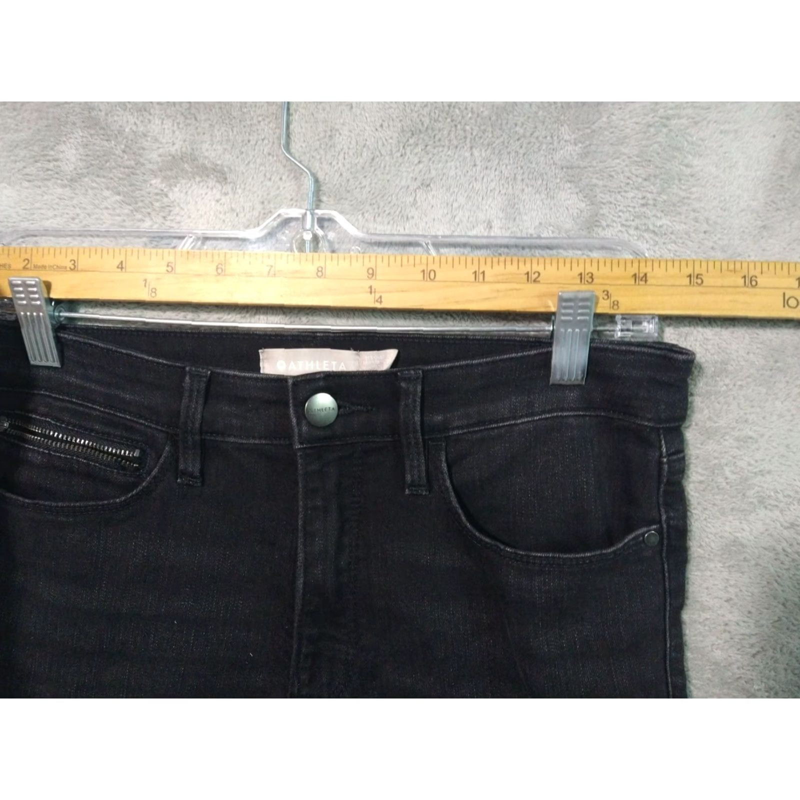 Athleta Athleta Jeans Womens 6 Black Sculptek Ultra Skinny Mid Rise Stretch Denim 5-Pocket Womens Jeans 90s? Size 28" / US 6 / IT 42 - 3 Thumbnail