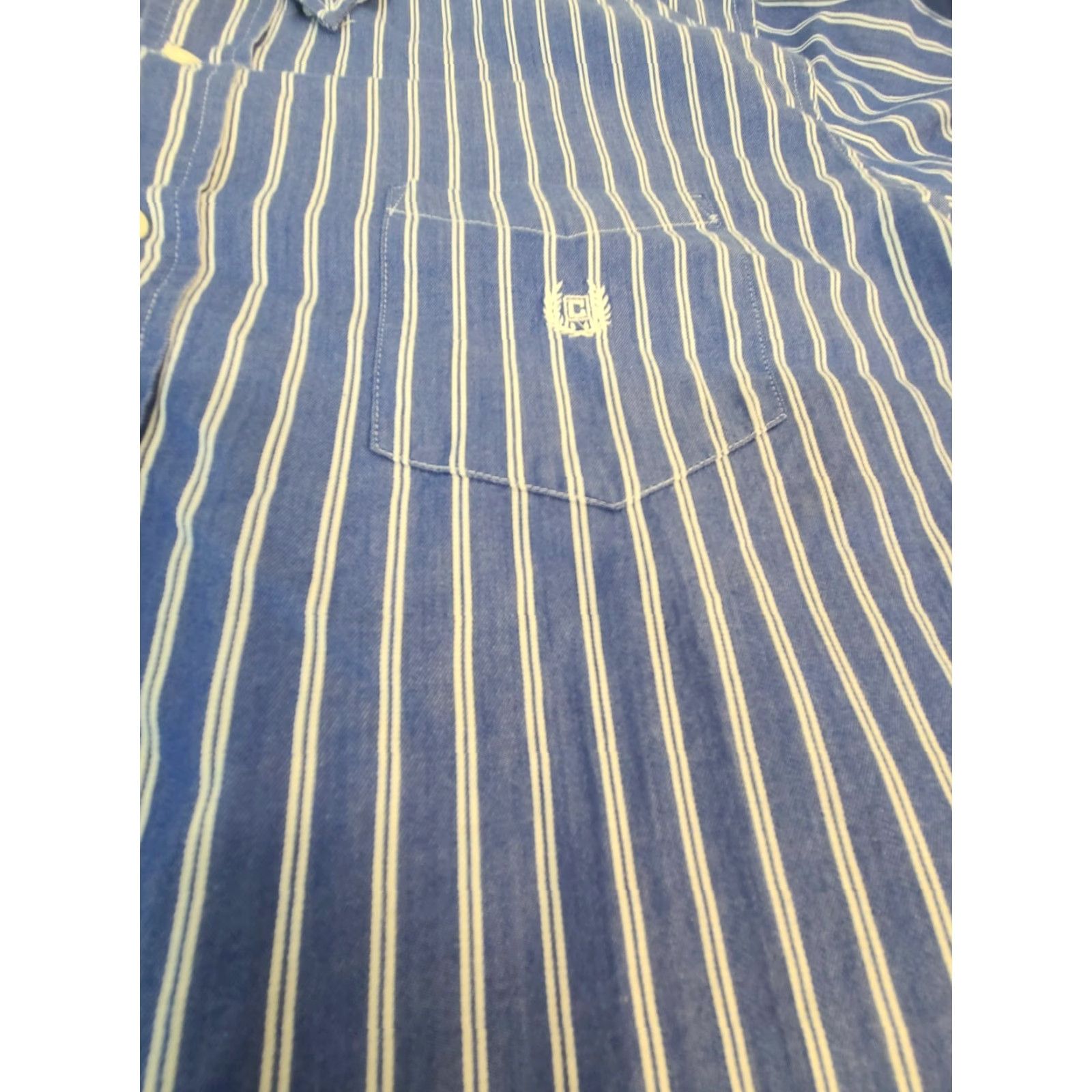 Chaps CHAPS Shirt Long Sleeve Button-Up Striped Blue XL Mens Size US XL / EU 56 / 4 - 2 Thumbnail