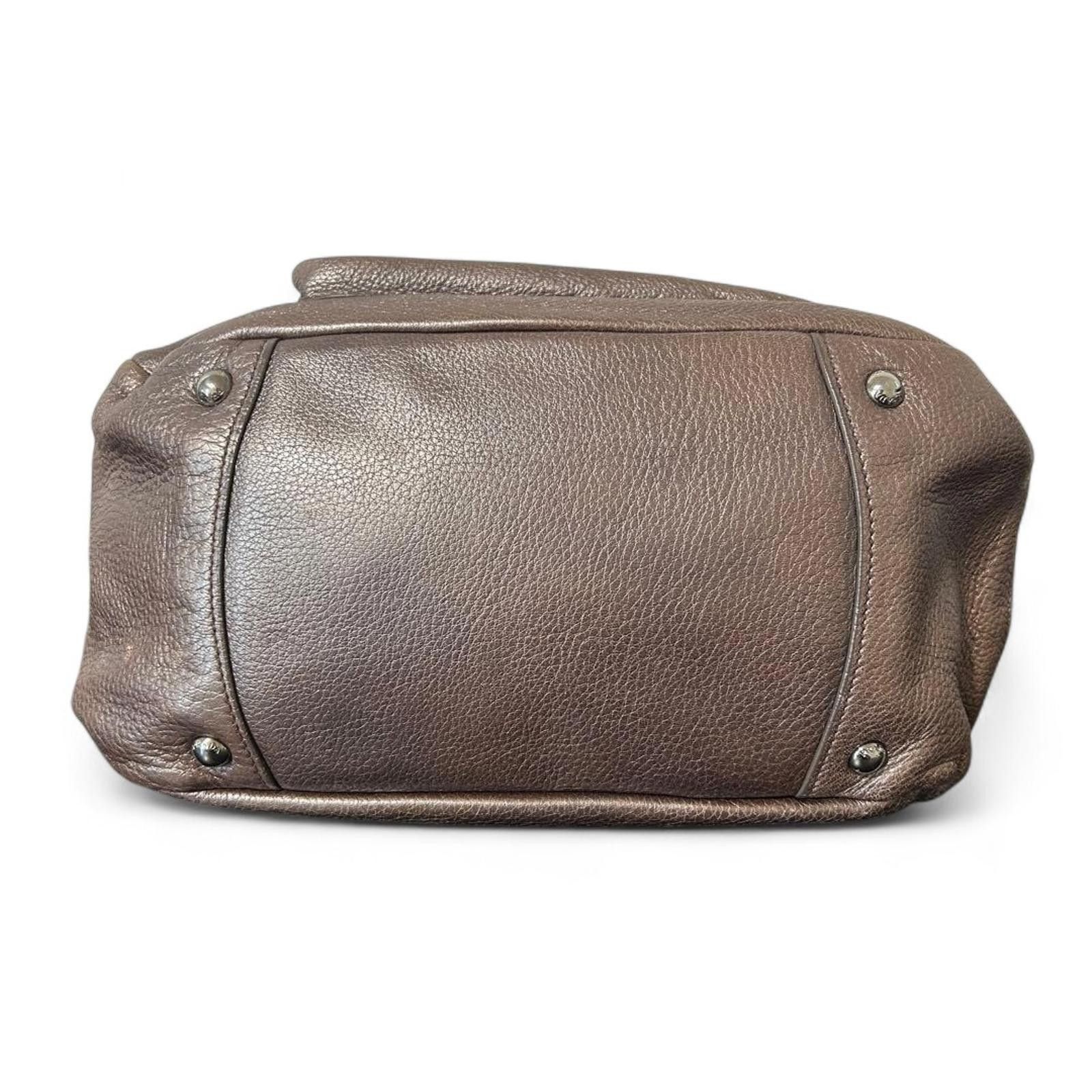 Prada Prada - Brown Leather Handbag Front Pocket Size ONE SIZE - 5 Thumbnail