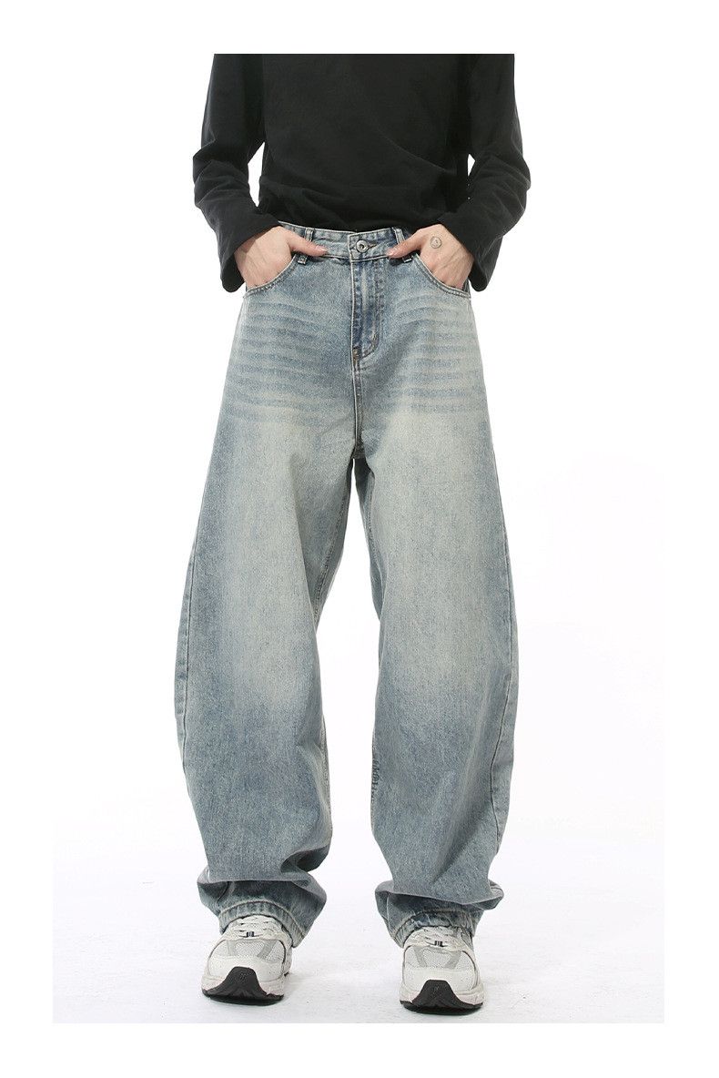 Japanese Brand Japanese retro wide-leg washed curved jeans Size US 32 / EU 48 - 1 Thumbnail