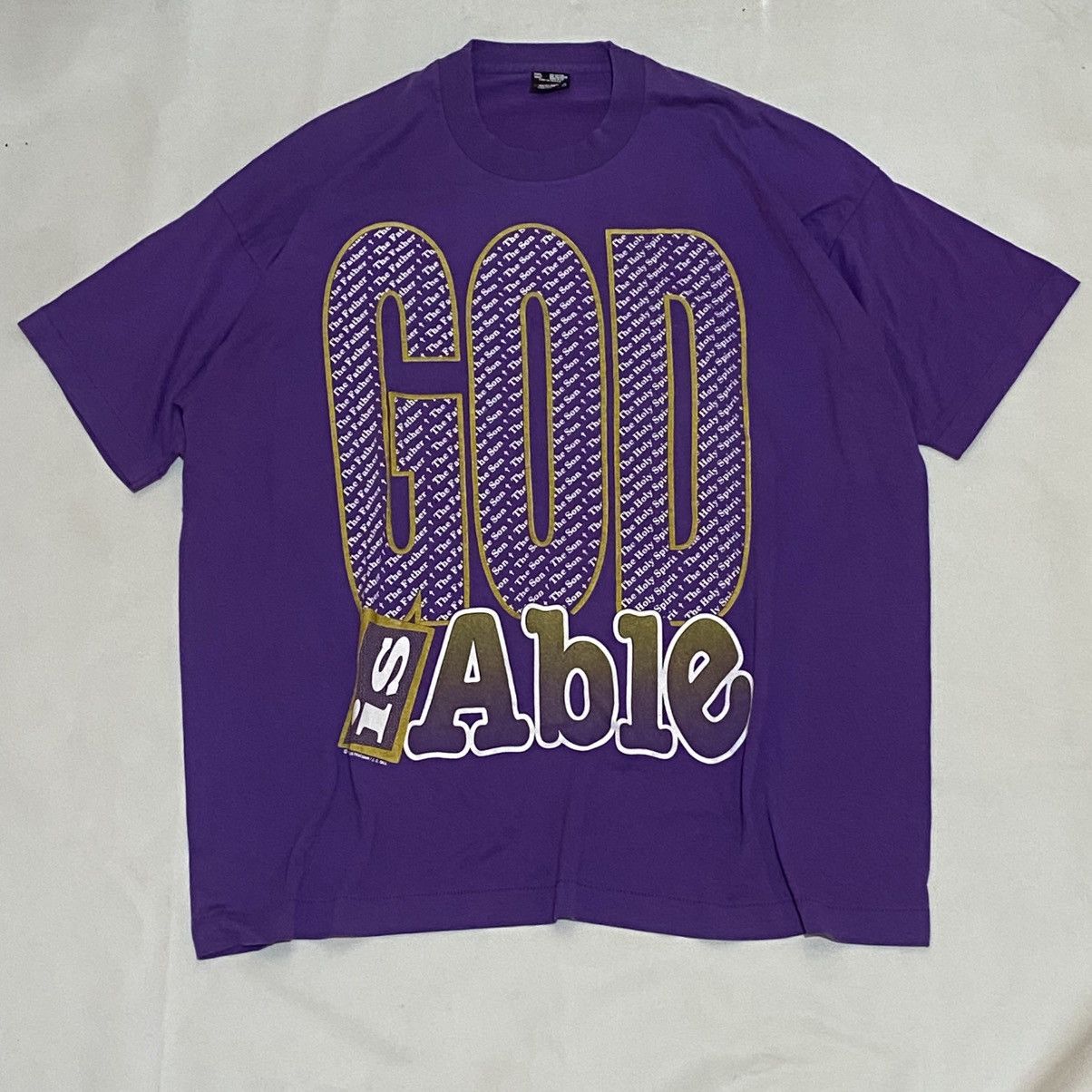 Fruit Of The Loom Vintage God is able shirt rare jesus tee Size US XXL / EU 58 / 5 - 1 Thumbnail