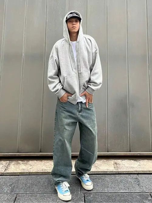 Jean Washed Baggy Denim Jeans Stacked Skate Size US 32 / EU 48 - 4 Thumbnail
