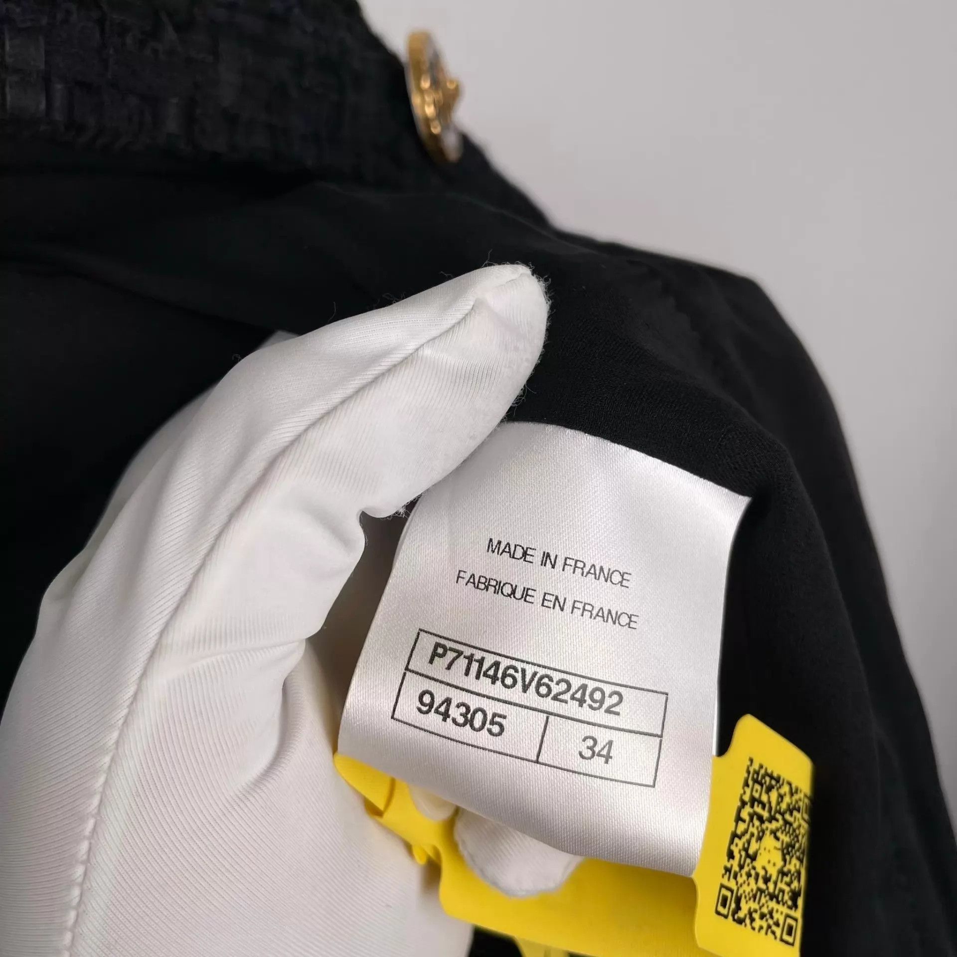 Chanel Chanel 21A Black Leather Chain 4P Woven LS Jkt 34 Size XS / US 0-2 / IT 36-38 - 6 Thumbnail