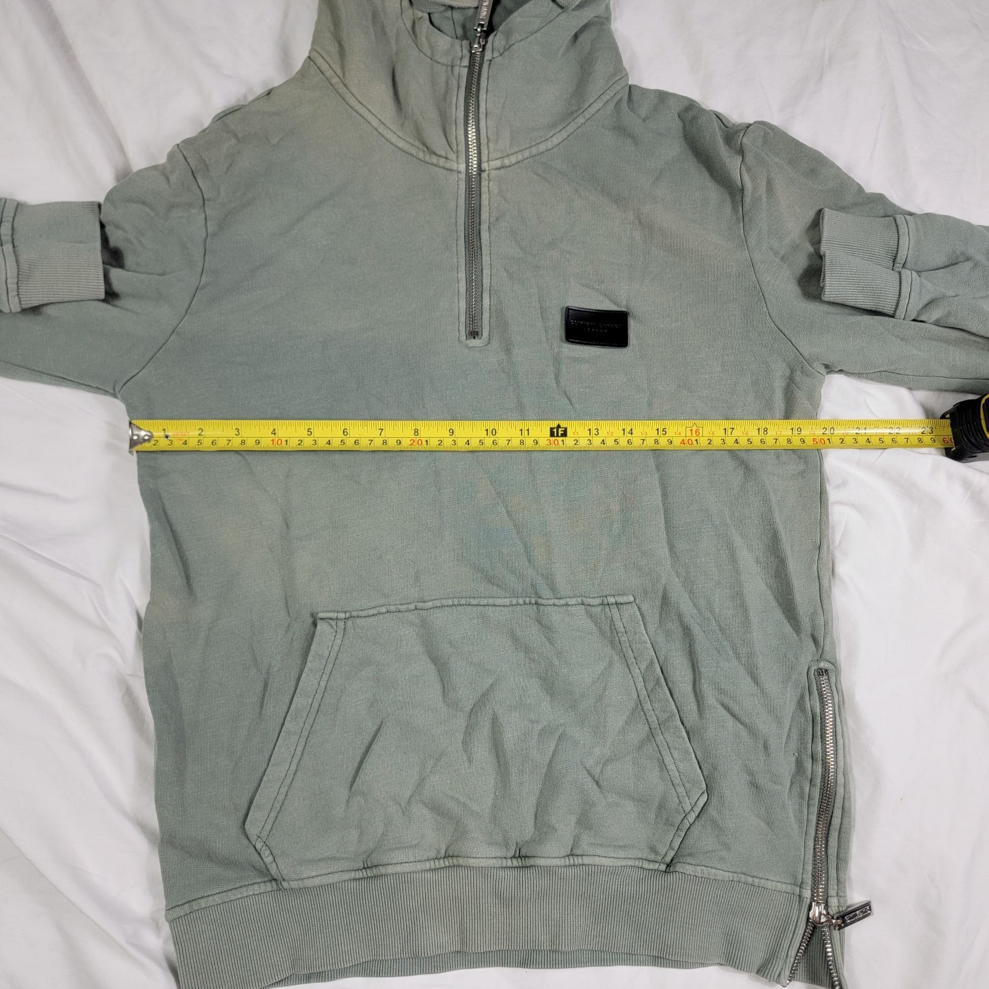 Criminal Damage Criminal Damage Mens Medium Green Zip Hoodie Sweatshirt Long Size US M / EU 48-50 / 2 - 7 Thumbnail