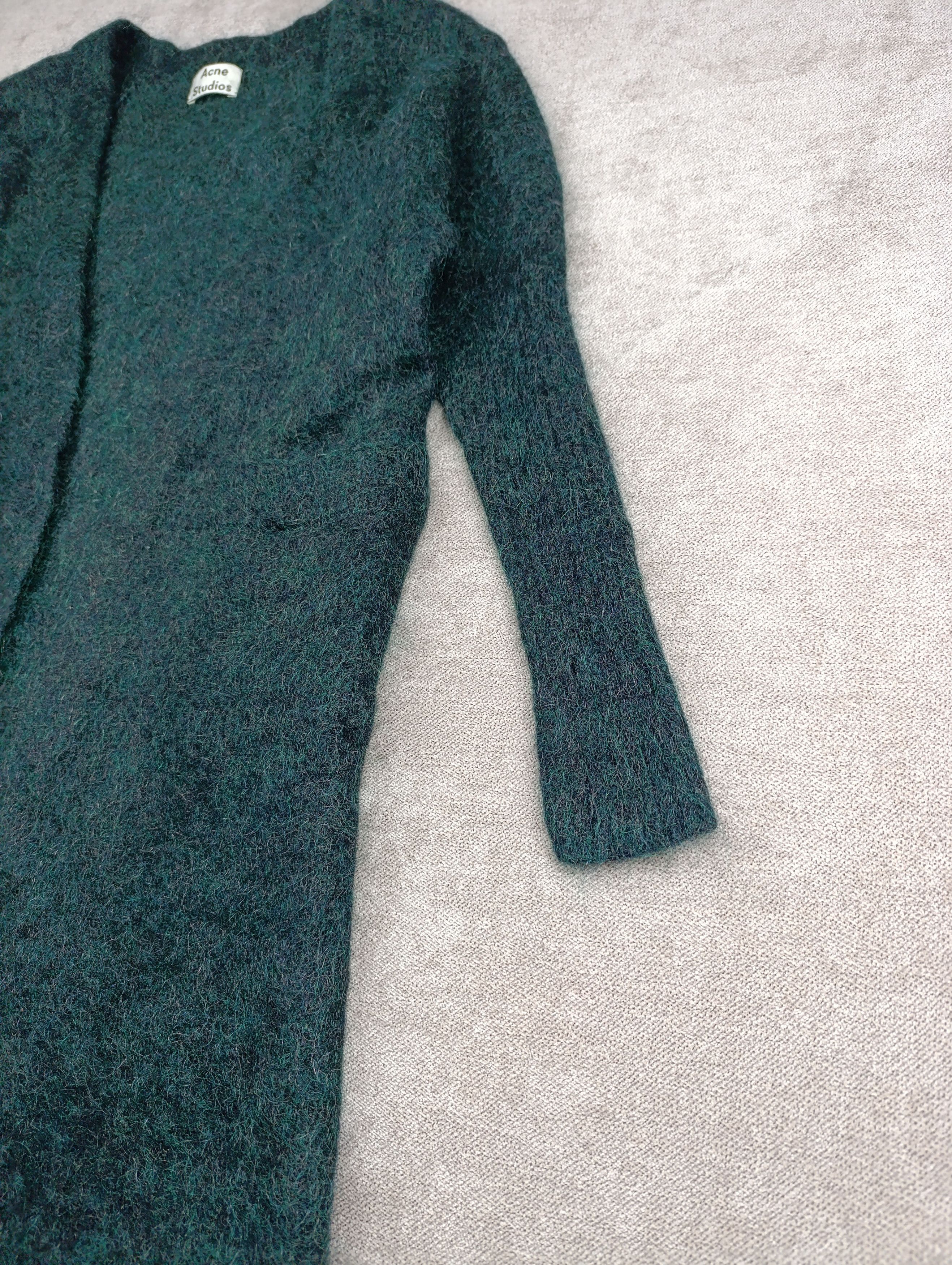 Acne Studios ACNE STUDIOS WOMENS MOHAIR WOOL CARDIGAN RAYA PAW14 GREEN Size XS / US 0-2 / IT 36-38 - 6 Thumbnail