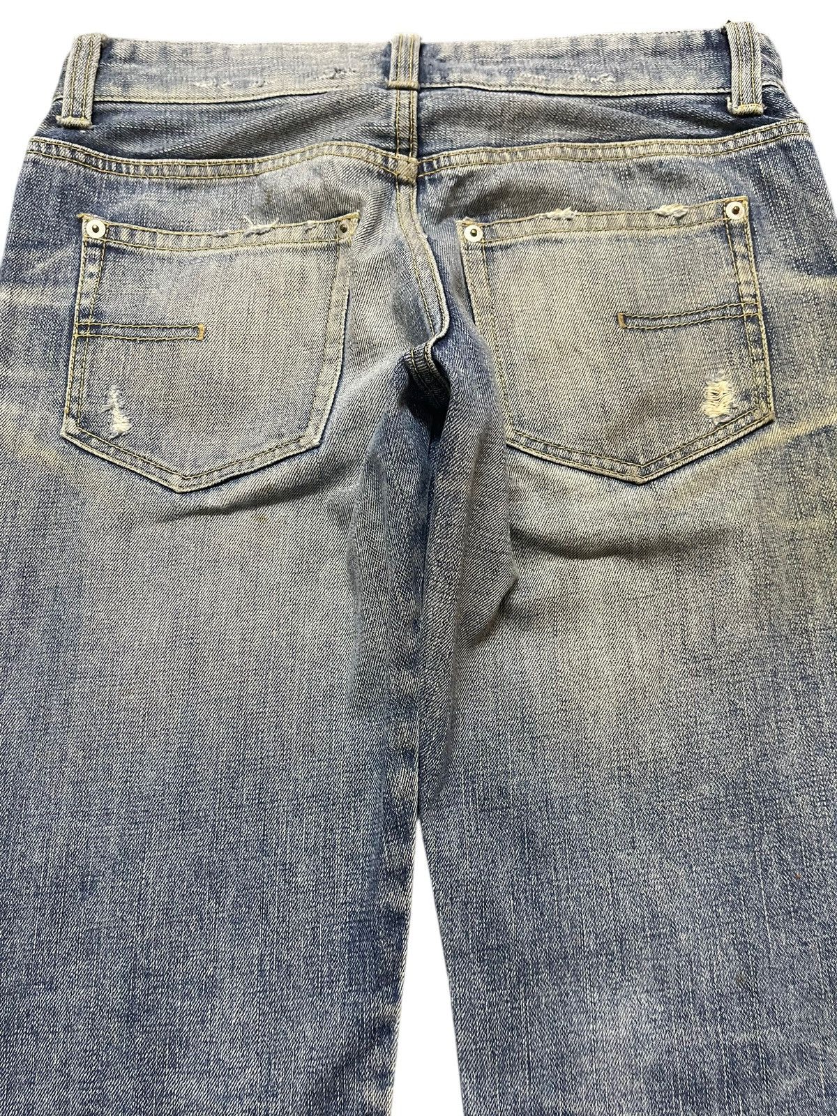 If Six Was Nine Vintage Japanese Brand Faded Wash Style Distress Flare Jeans Size US 30 / EU 46 - 5 Thumbnail