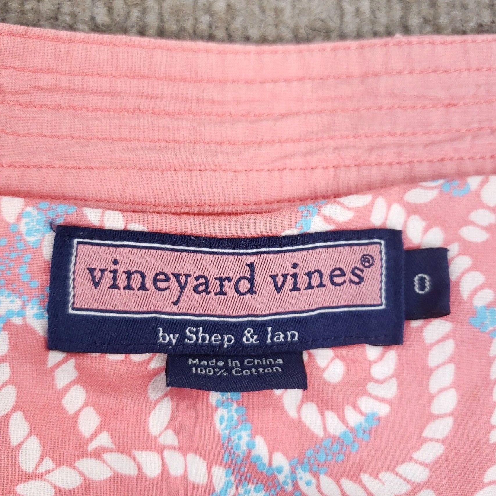Vineyard Vines Vineyard Vines Shift Dress Womens 0 Pink Geometric Knit Lined 3/4 Sleeve V-Neck Knee Length Casual Dress Mens Womens Size XS / US 0-2 / IT 36-38 - 6 Thumbnail