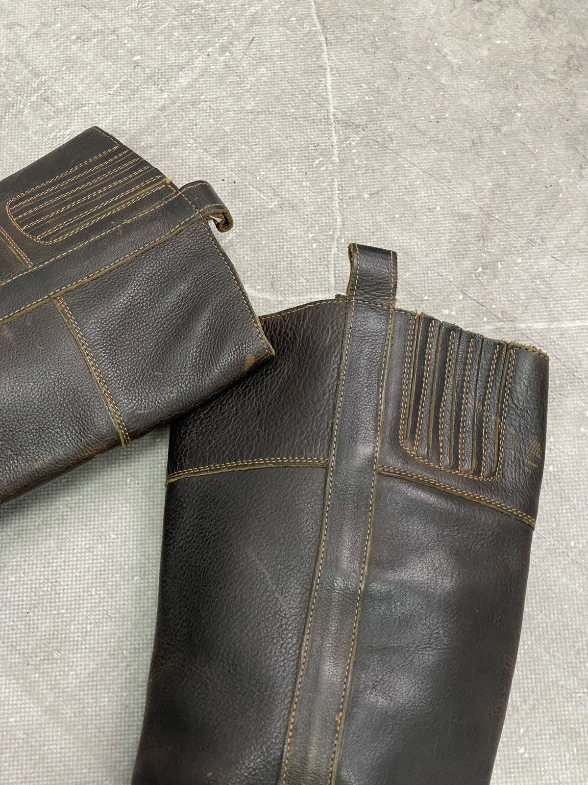 Wrangler Guidi style Tall wrangler Leather Biker Boots Western 90s Size US 7.5 / EU 40-41 - 10 Thumbnail