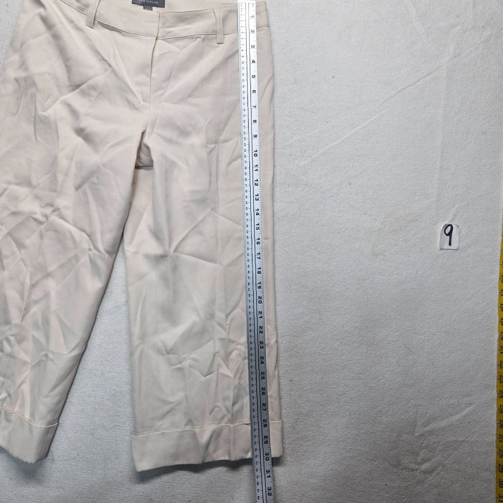 Ann Taylor Ann Taylor Pant Women's Tan Flat Front Casual Pants Adult Size 4 Size 27" / US 4 / IT 40 - 6 Thumbnail