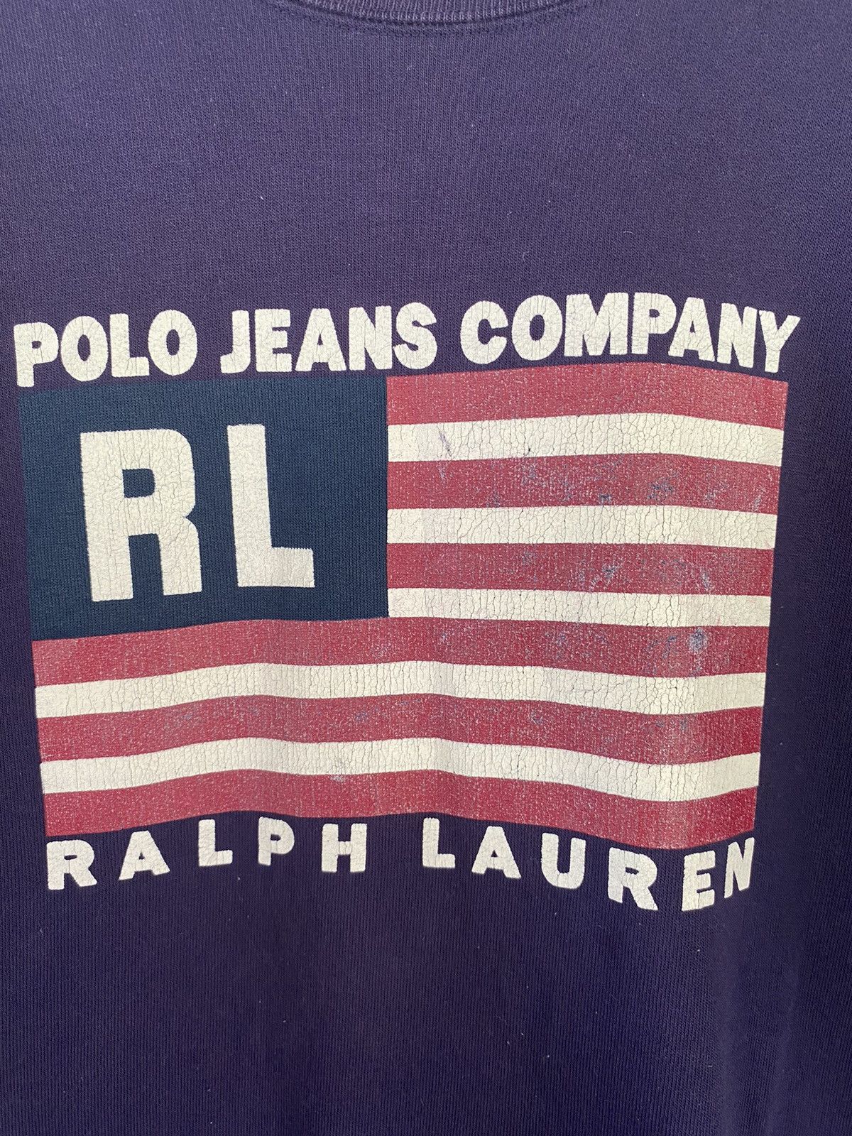 Polo Ralph Lauren × Ralph Lauren × Vintage RL Ralph Lauren USA Sweatshirt Polo Jeans Flag America Logo Size US XL / EU 56 / 4 - 9 Thumbnail