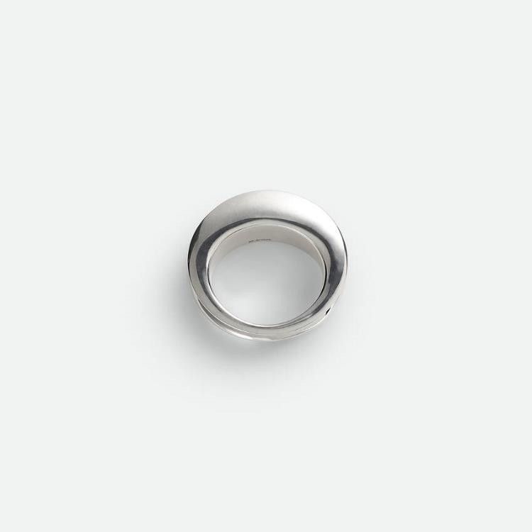 Bottega Veneta o1bcso1str0725 Size: 17 / H Beam Ring in Silver Size ONE SIZE - 3 Thumbnail