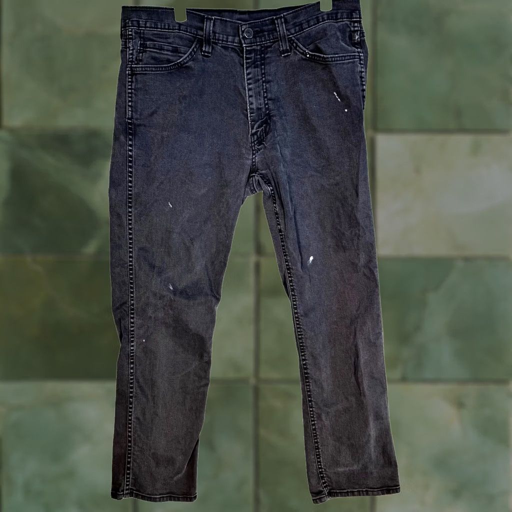 Levi's Levi’s 541 Athletic Fit Jeans 34 x 30 Black Denim Mid Rise Zip Fly Mens Jeans Size US 34 / EU 50 - 1 Thumbnail