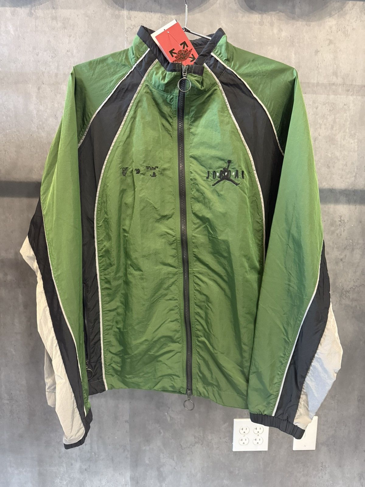 Nike Jordan x Off-White Track Jacket Men's XL Green / Black