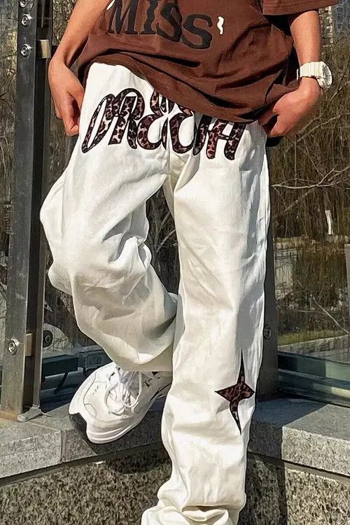 Japanese Brand × Jean Street Punk Workwear Retro White Jeans Size US 32 / EU 48 - 1 Thumbnail