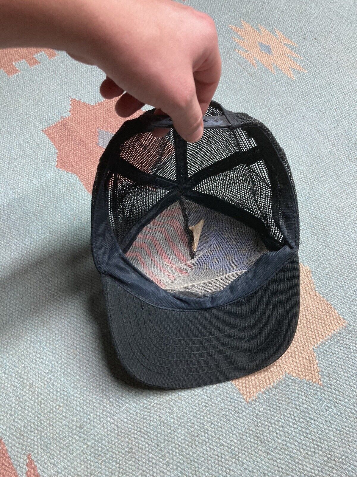 Vintage trucker hat don’t ruffle my feathers USA American flag eagle Size ONE SIZE - 6 Thumbnail
