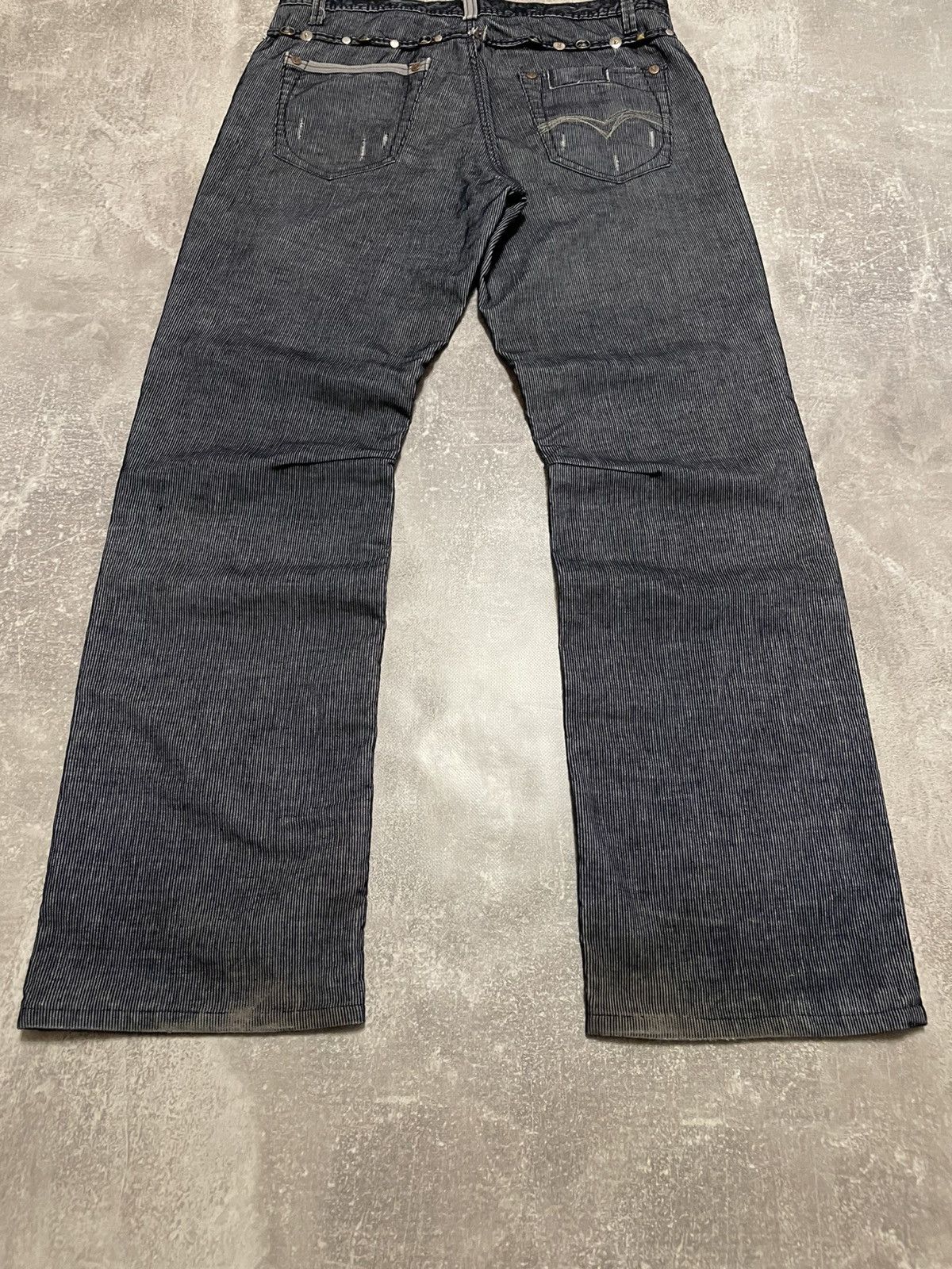 Affliction Vintage Reactive Avant Garde Studded Buggy Pants Y2K Size US 34 / EU 50 - 3 Thumbnail