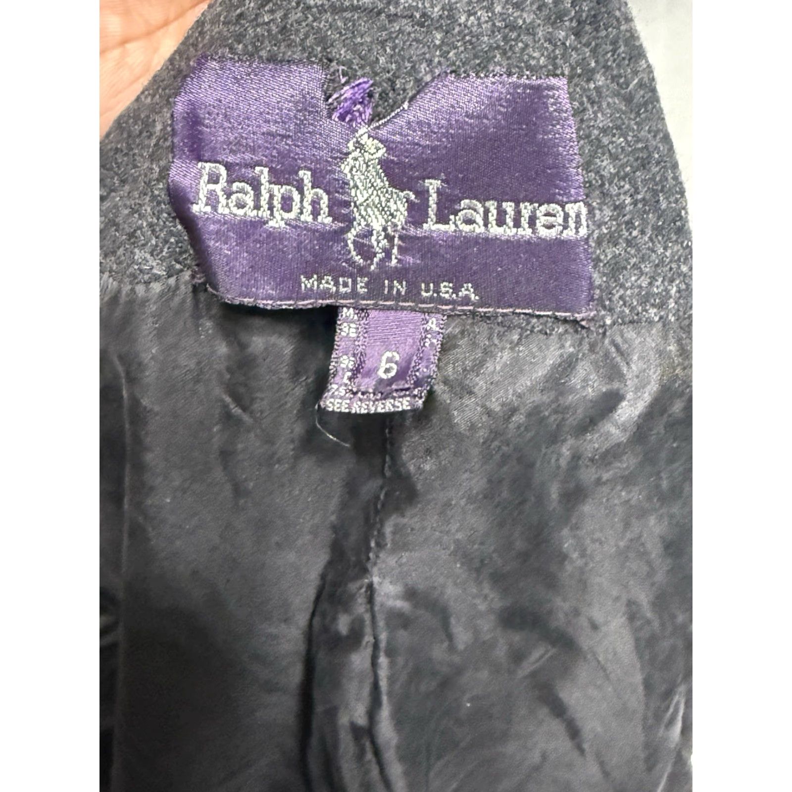 Ralph Lauren RALPH LAUREN PURPLE LABEL Gray Cashmere Lambswool Double Breasted Blazer Sz 6 Womens Size M / US 6-8 / IT 42-44 - 2 Thumbnail