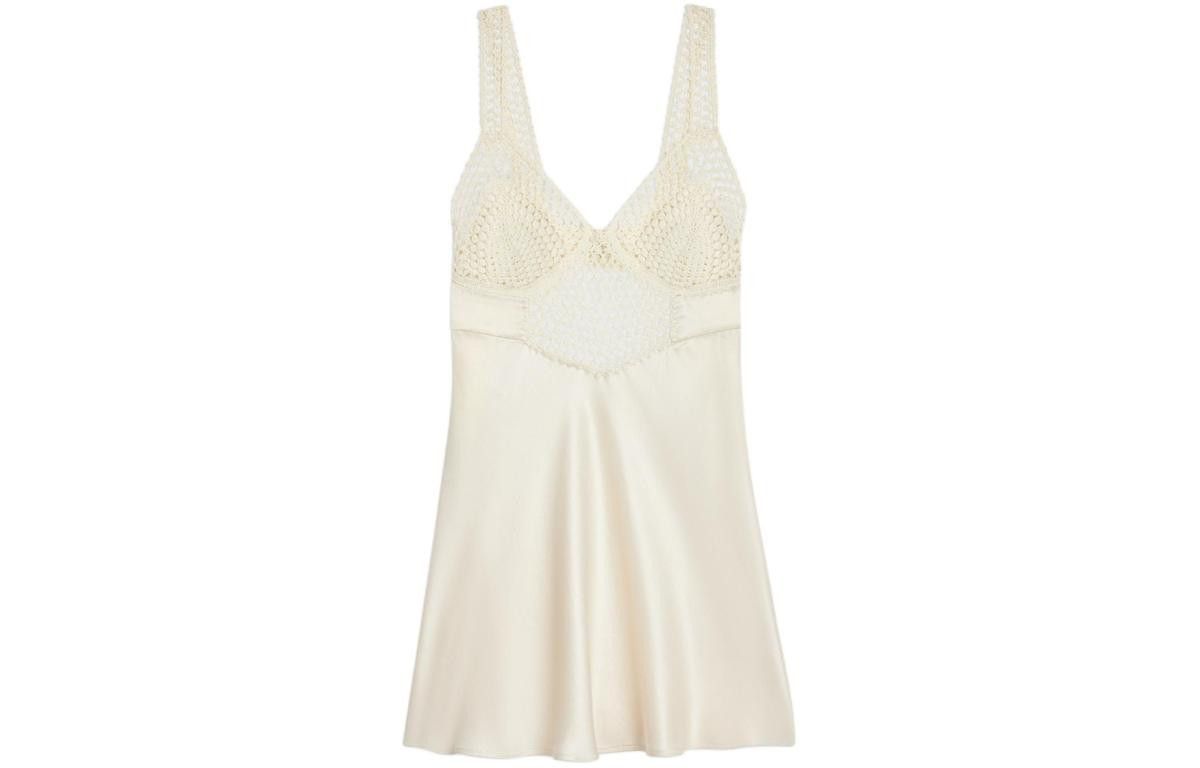 Celine o1w1db10925 2AE1Q728X Mini Dress in Beige Size XS / US 0-2 / IT 36-38 - 1 Preview