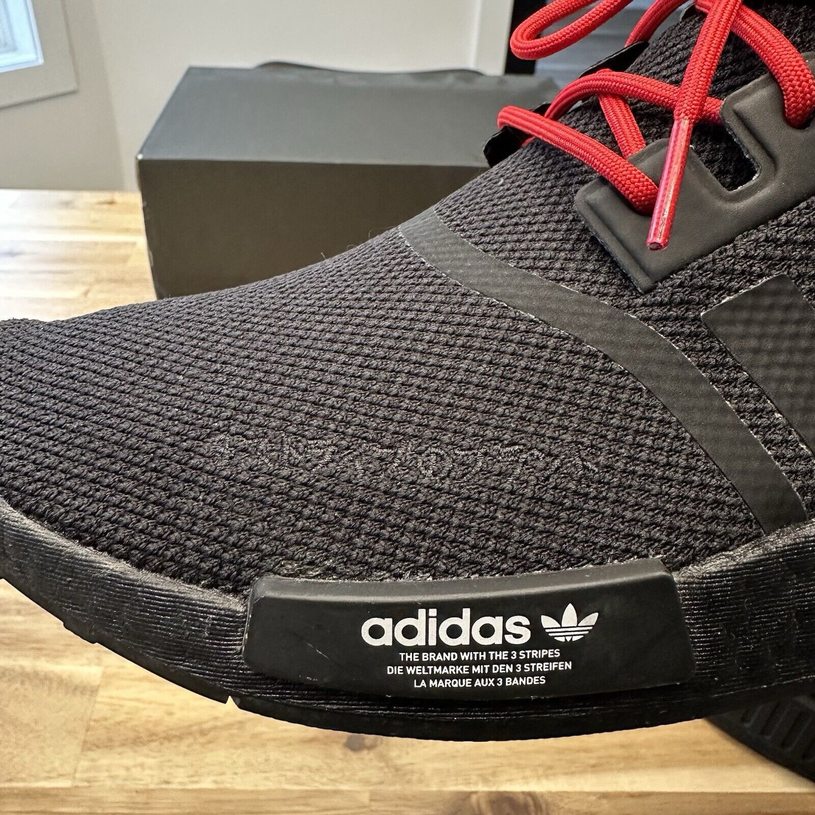 Adidas Adidas NMD_R1 Black Scarlet, Rare! Size US 11 / EU 44 - 8 Thumbnail