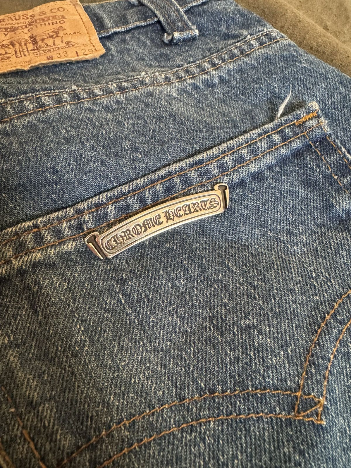 Chrome Hearts × Levi's Chrome Hearts Levi’s Cross Patch Jeans Size US 33 - 14 Thumbnail