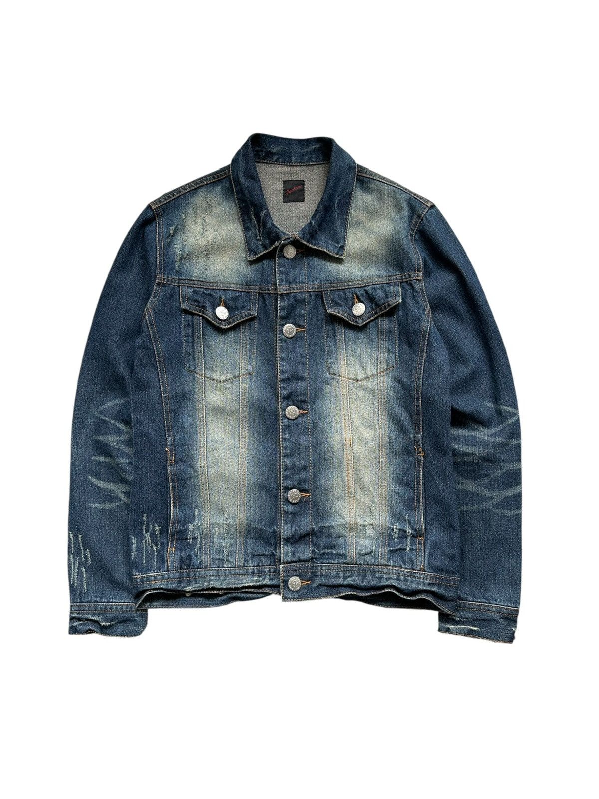 JACKROSE 00's JACKROSE trucker distressed denim jacket Size US M / EU 48-50 / 2 - 2 Thumbnail