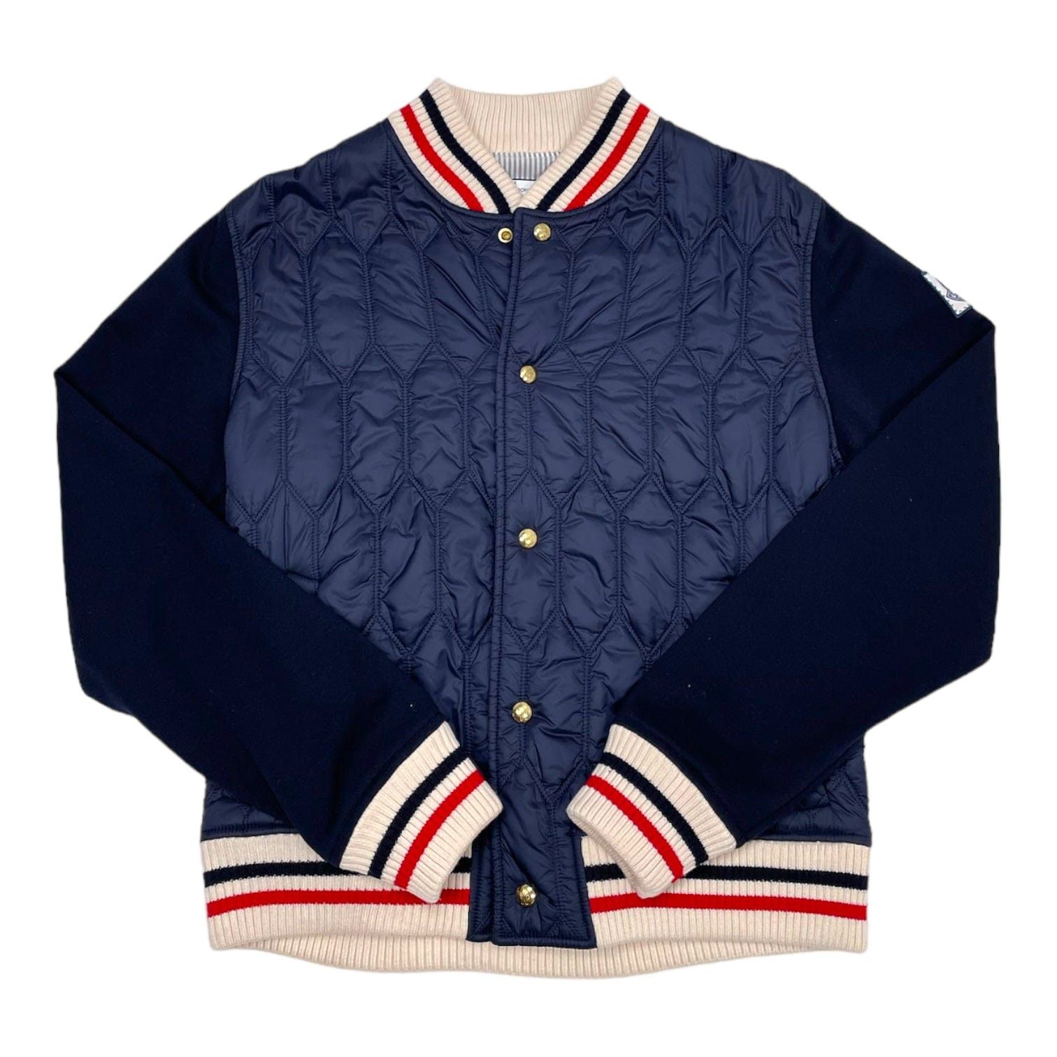 Moncler Gamme Bleu Polyester Wool Cardigan Navy Blue | Grailed