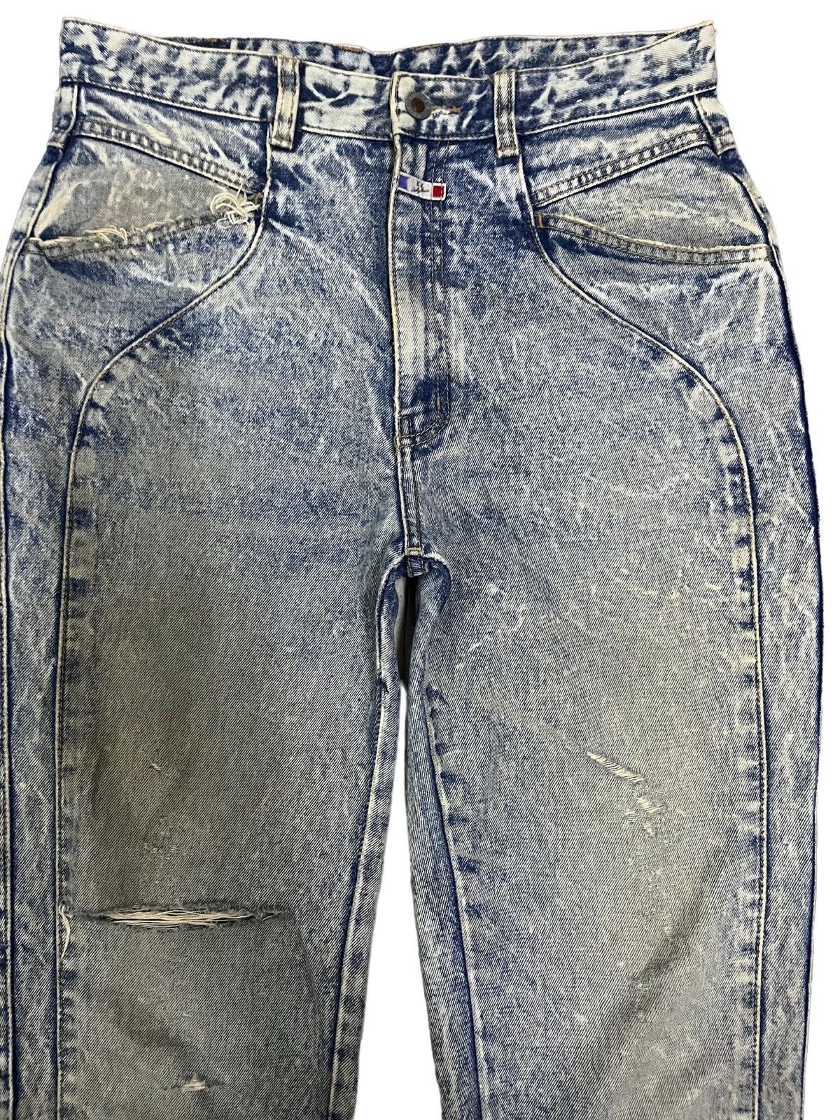 Vintage Vintage Coat of arms acid blue wash Style Jeans Size US 32 / EU 48 - 2 Thumbnail