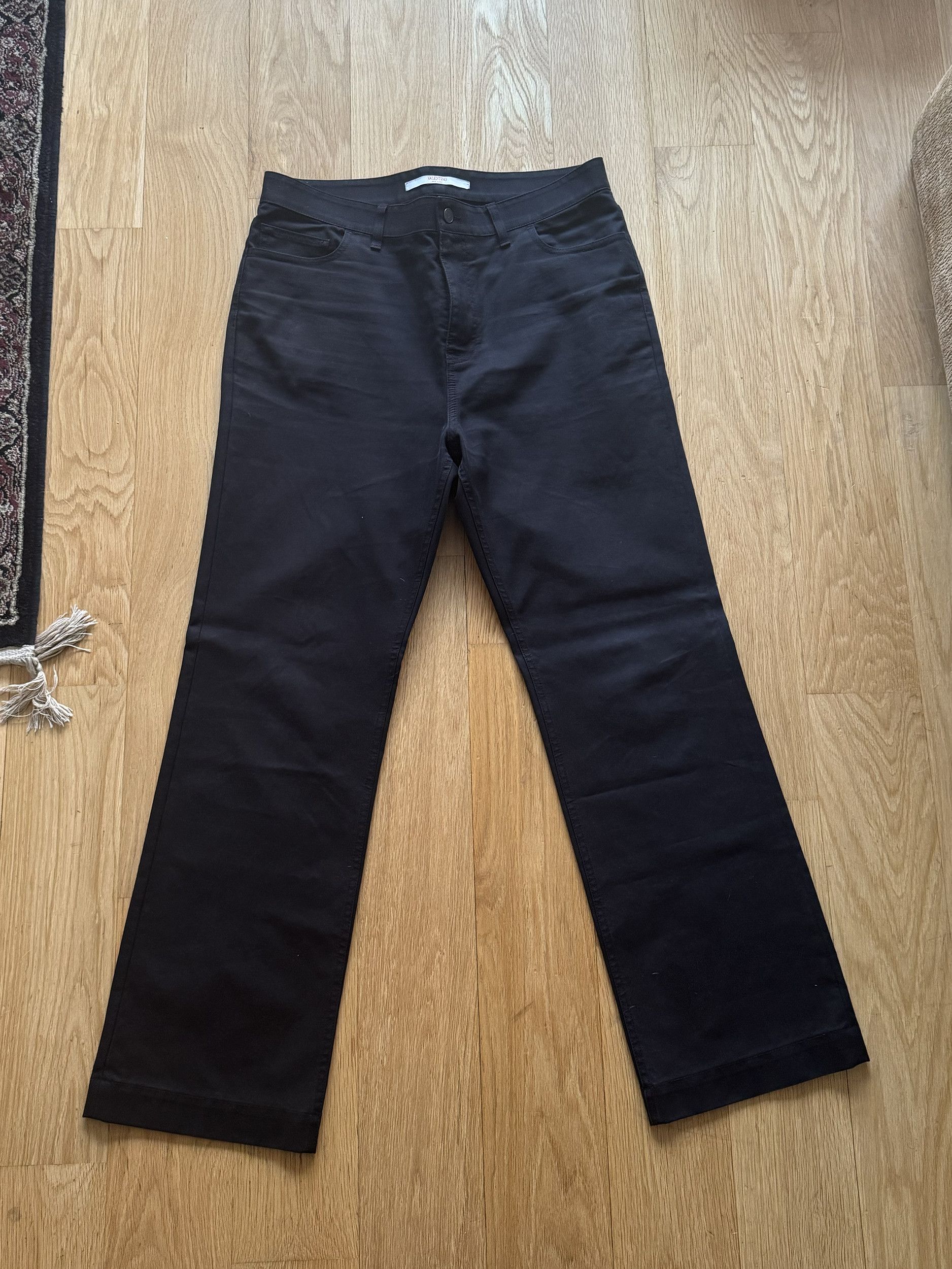 Valentino Valentino Black Five-Pocket Cotton Gabardine Pants Size US 34 / EU 50 - 1 Thumbnail