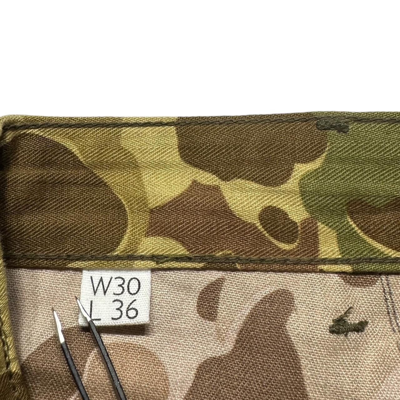 Vintage Frogskin Duck Camo Herringbone Military Cargo Shorts