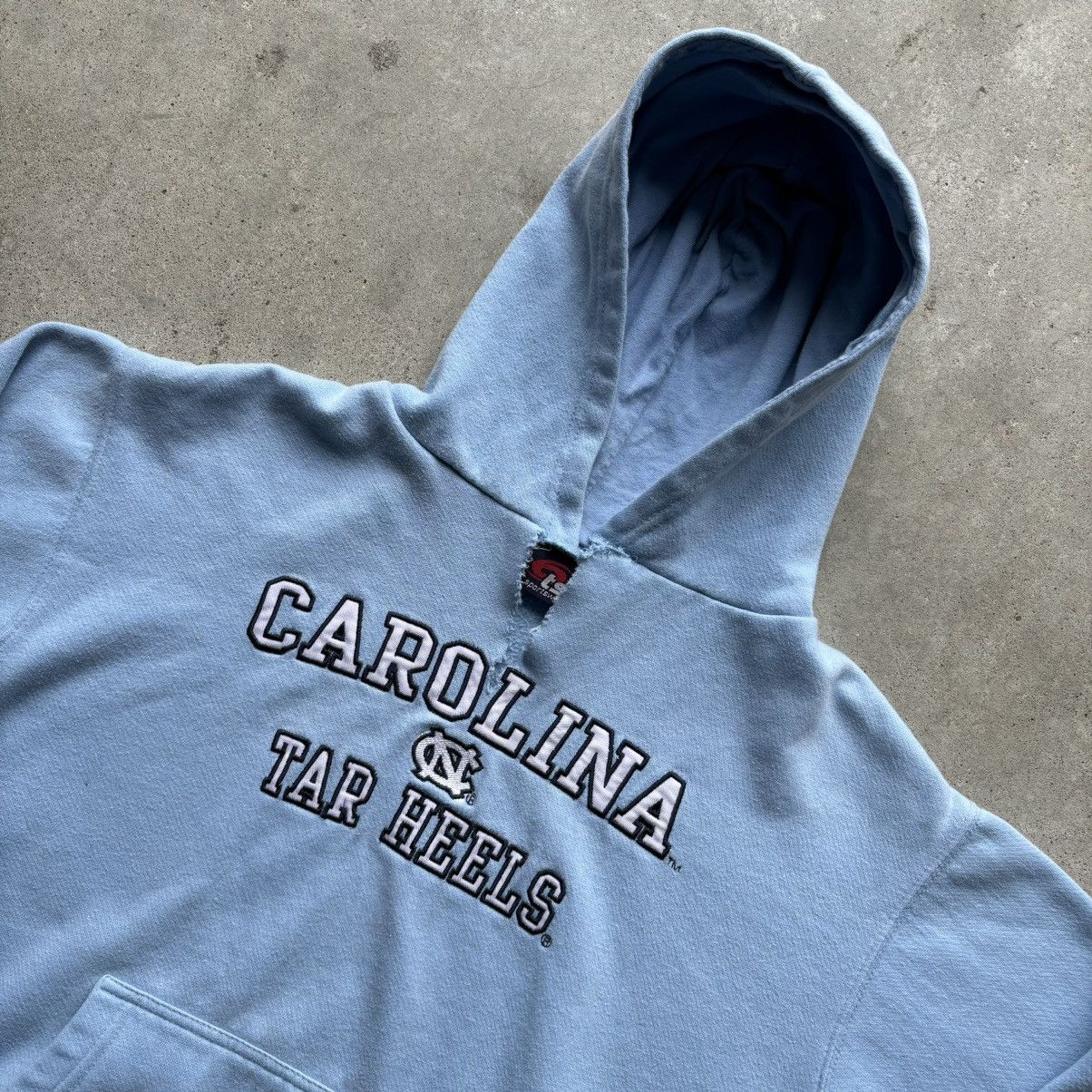 Vintage vintage Y2K UNC NORTH CAROLINA TAR HEELS Spellout hoodie Size US M / EU 48-50 / 2 - 4 Thumbnail