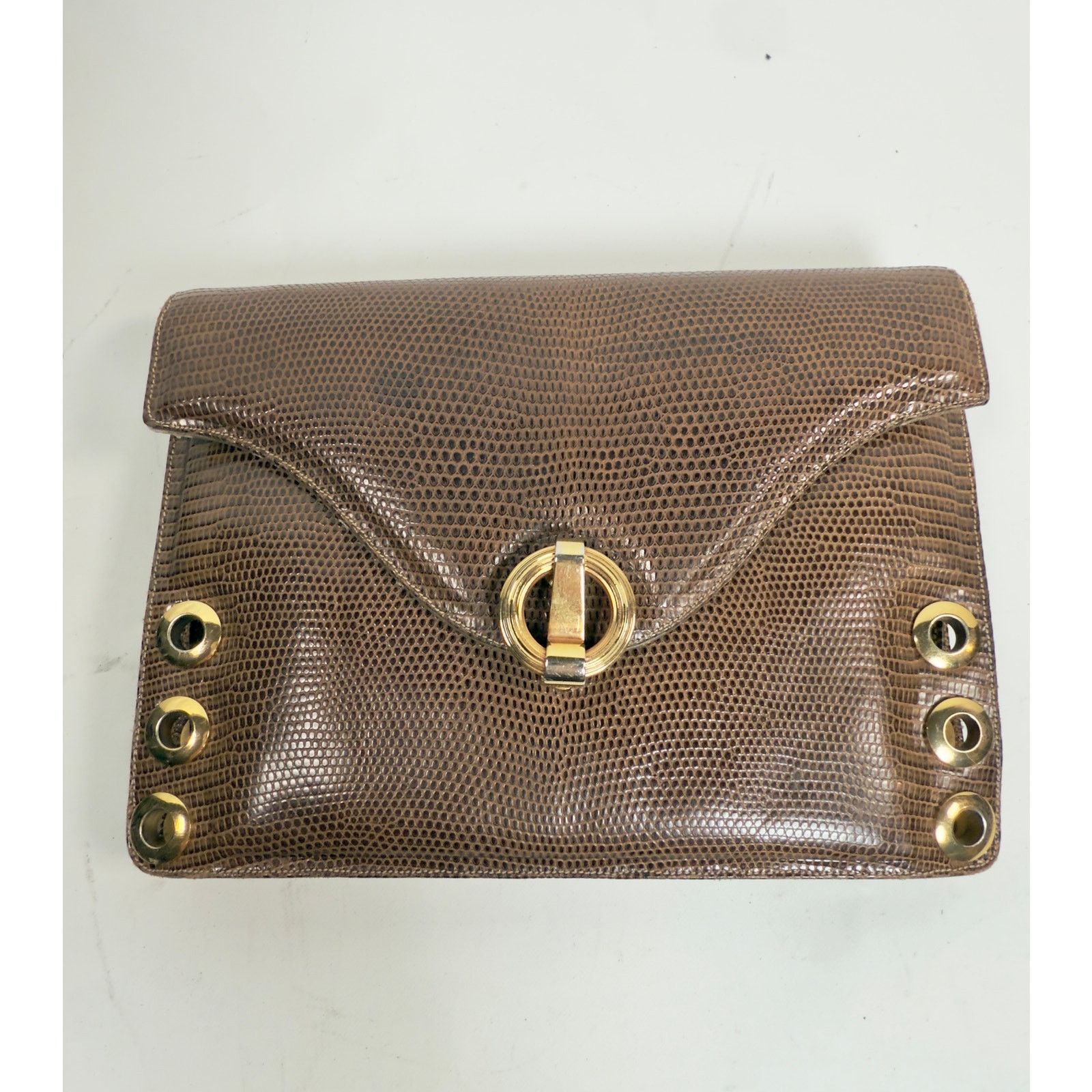 Designer Vintage 1960’s Siso Genuine Lizard Clutch Bag Italy Size ONE SIZE - 1 Thumbnail
