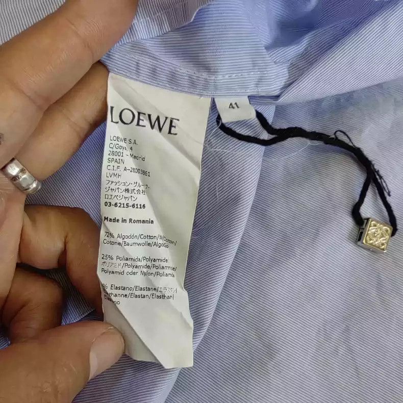 Loewe LOEWE Light blue mid-length shirt Size US L / EU 52-54 / 3 - 5 Thumbnail