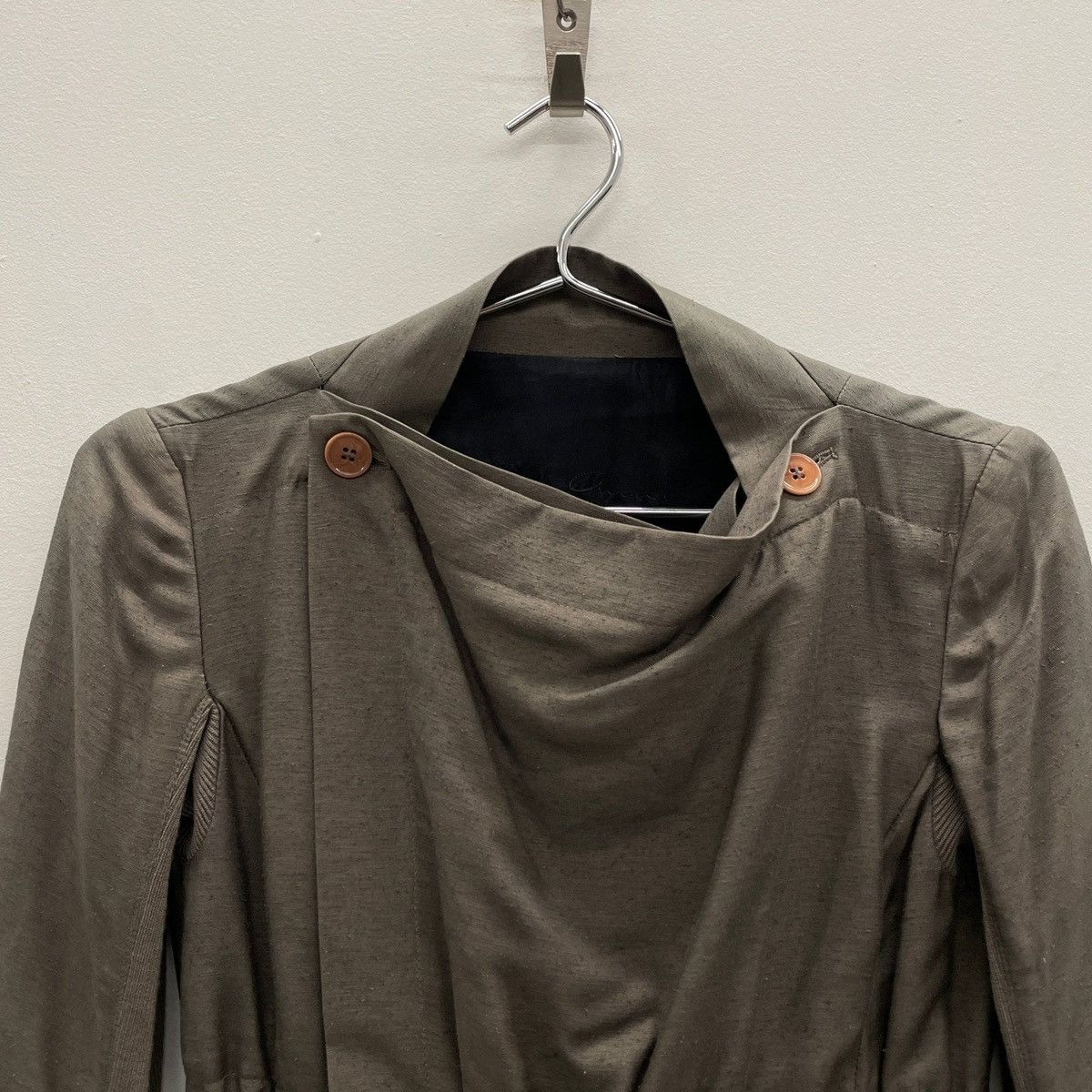 Rick Owens FW06 Rick Owens “DUSTOLATOR” High Neck Buttoned Jacket Size S / US 4 / IT 40 - 3 Thumbnail