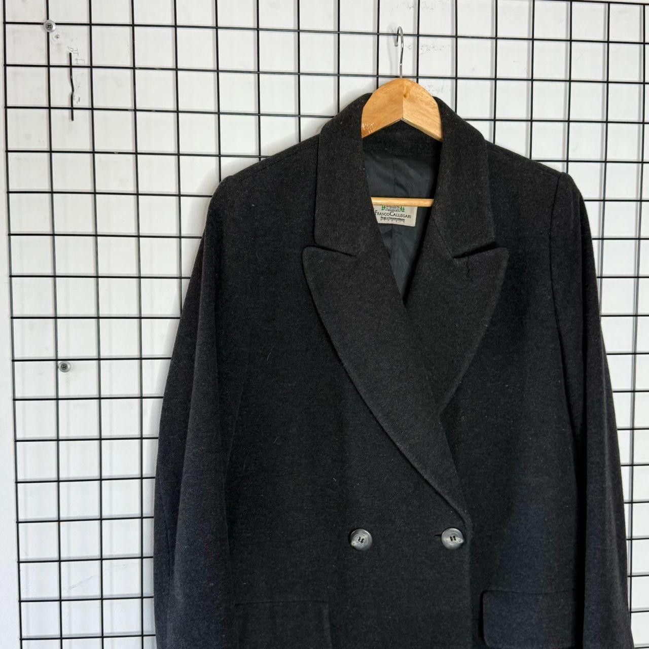 Vintage Vintage 90s Double Breasted Wool Coat Grey Size US S / EU 44-46 / 1 - 5 Thumbnail