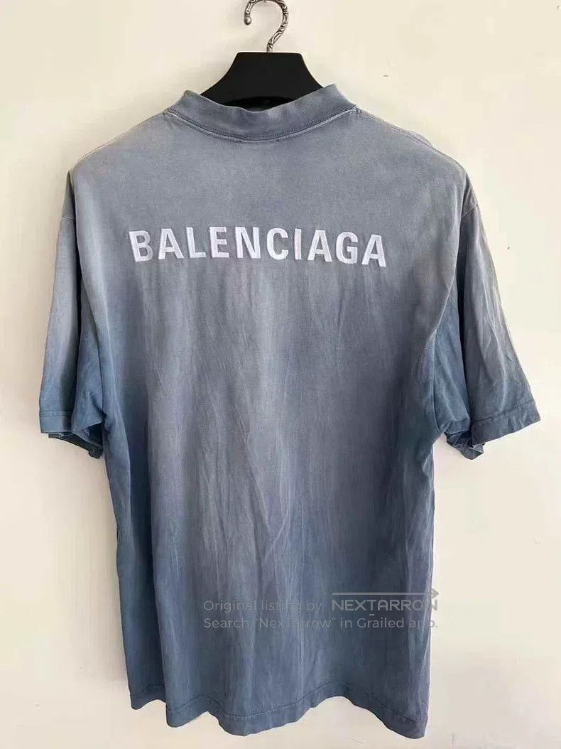 Balenciaga Balenciaga Mist Blue Short Sleeve T-Shirt Size US XS / EU 42 / 0 - 2 Thumbnail