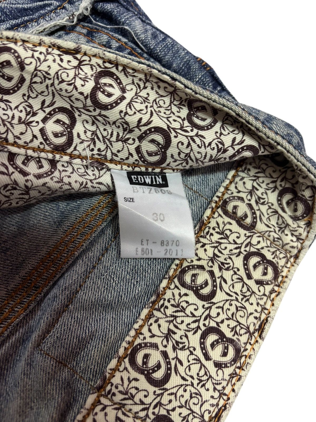 Edwin × Japanese Brand Vintage Edwin BTZ503 Blue Trip Bootcut Jeans Size US 31 - 7 Thumbnail