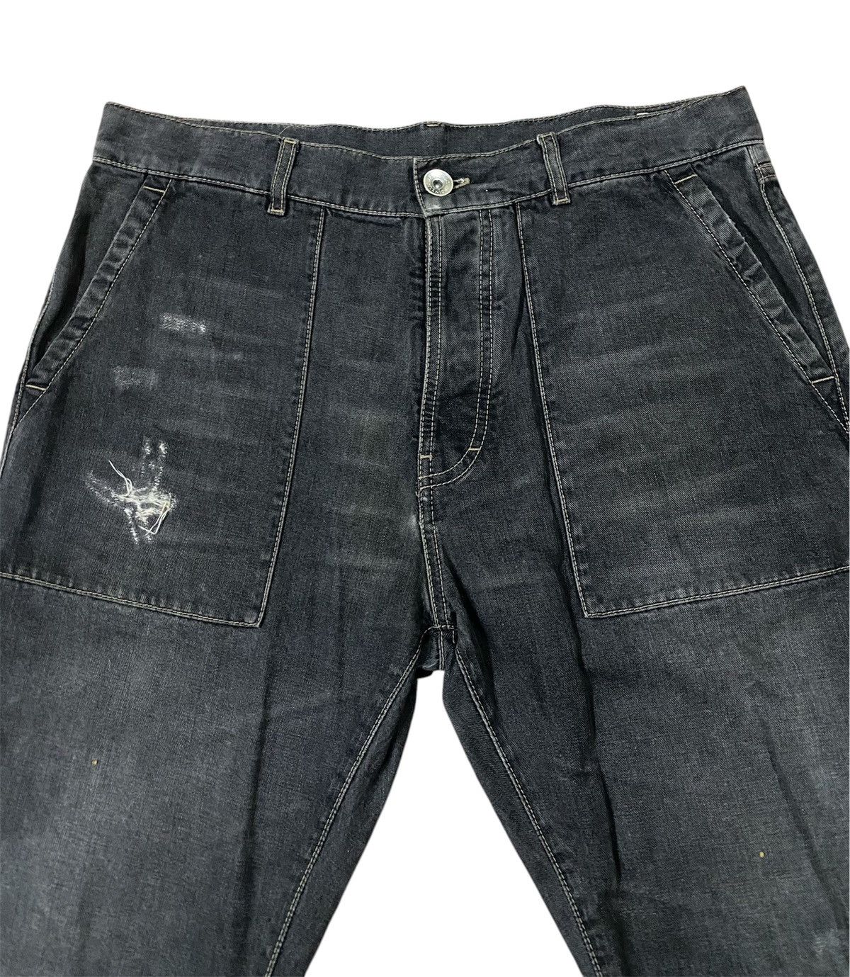 Brunello Cucinelli Brunello Cucinelli Dark Wash Smoky Black Distressed Jeans Size US 34 / EU 50 - 2 Thumbnail